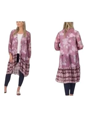 All Worthy Hunter McGrady  Duster Floral Size 3X